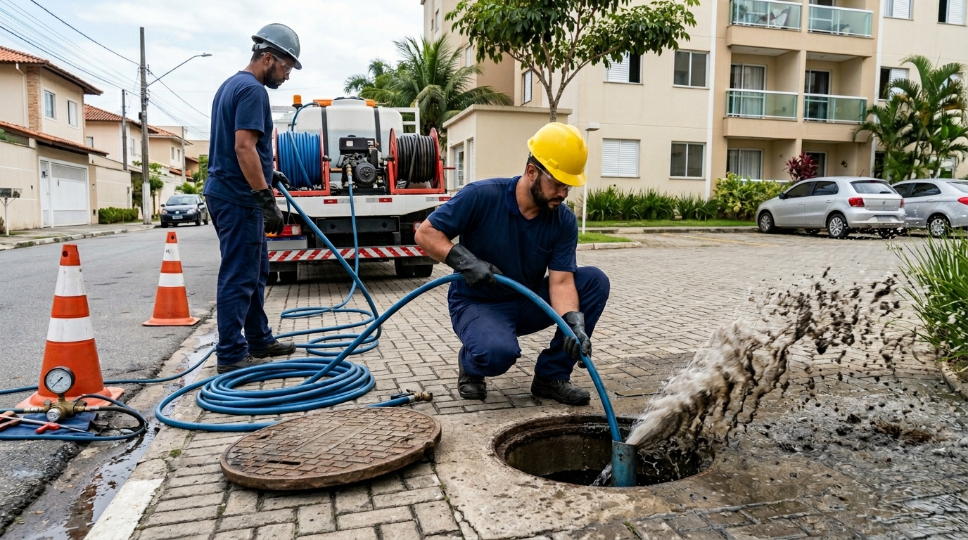 Desobstrução com Alta Pressão em Belo Horizonte‑MG